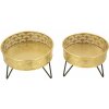 Mauro Ferretti Zanny florero set de 2 Ø 20.5x13 y 18x13 cm oro negro