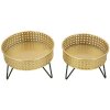 Mauro Ferretti Bossy florero set de 2 Ø 20.5x13 y 18x13 cm oro negro