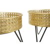 Mauro Ferretti Bossy florero set de 2 Ø 20.5x13 y 18x13 cm oro negro