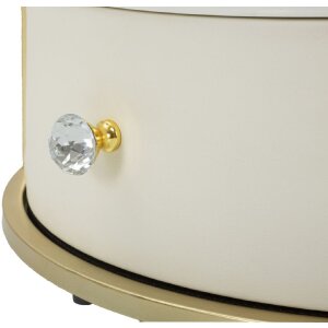 Mauro Ferretti Mesilla de noche Sharon Ø 43x48 cm oro blanco
