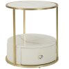 Mauro Ferretti Mesilla de noche Sharon Ø 43x48 cm oro blanco
