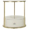 Mauro Ferretti Mesilla de noche Sharon Ø 43x48 cm oro blanco