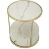 Mauro Ferretti Mesilla de noche Sharon Ø 43x48 cm oro blanco