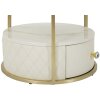 Mauro Ferretti Mesilla de noche Sharon Ø 43x48 cm oro blanco