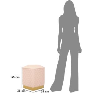 Mauro Ferretti Sharon taburete 35x35x38 cm oro rosa