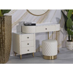 Mauro Ferretti Sharon taburete Ø36x39 cm oro blanco