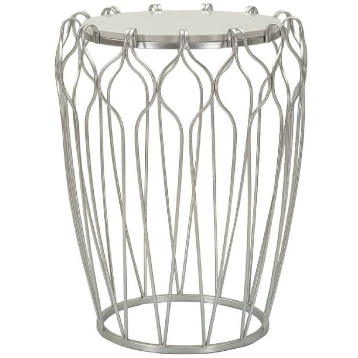 Mauro Ferretti Mesa auxiliar con gancho Ø47,5x61,5 cm plata