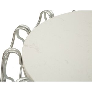 Mauro Ferretti Mesa auxiliar con gancho Ø47,5x61,5 cm plata
