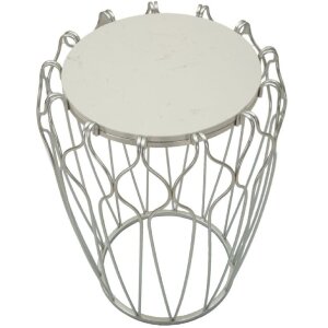 Mauro Ferretti Mesa auxiliar con gancho Ø47,5x61,5 cm plata
