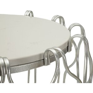 Mauro Ferretti Mesa auxiliar con gancho Ø47,5x61,5 cm plata