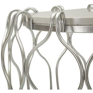 Mauro Ferretti Mesa auxiliar con gancho Ø47,5x61,5 cm plata
