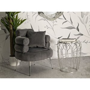 Mauro Ferretti Mesa auxiliar con gancho Ø47,5x61,5 cm plata