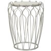 Mauro Ferretti Mesa auxiliar con gancho Ø47,5x61,5 cm plata