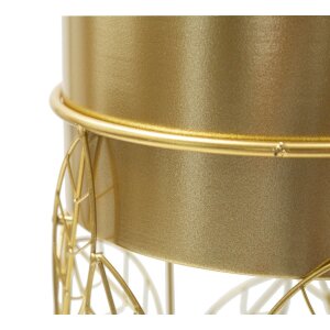 Jardinera Mauro Ferretti Livi set de 2 piezas Ø 23x43-20x36 cm oro