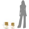 Jardinera Mauro Ferretti Spirally Set 2 piezas Ø 23x35-20x30 cm oro
