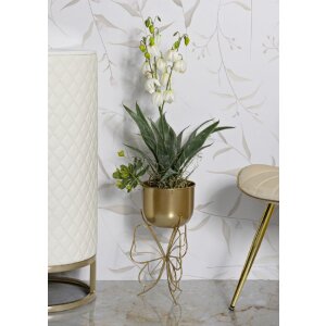 Jardinera Mauro Ferretti Farfy Ø 22x40 cm oro