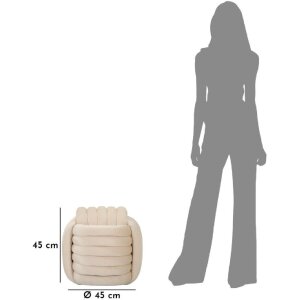 Mauro Ferretti Softy taburete 45x45x45 cm crema