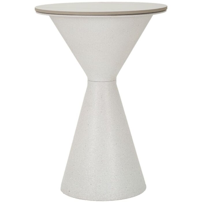 Mesa auxiliar Mauro Ferretti Blanca doble Ø 44,5x63 cm blanco