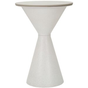 Mesa auxiliar Mauro Ferretti Blanca doble Ø 44,5x63 cm blanco