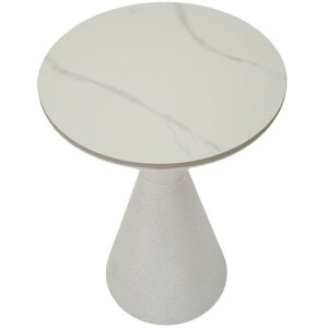 Mesa auxiliar Mauro Ferretti Blanca doble Ø 44,5x63 cm blanco