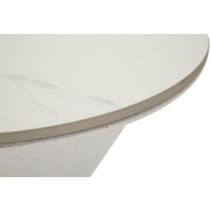 Mesa auxiliar Mauro Ferretti Blanca doble Ø 44,5x63 cm blanco