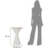 Mesa auxiliar Mauro Ferretti Blanca doble Ø 44,5x63 cm blanco