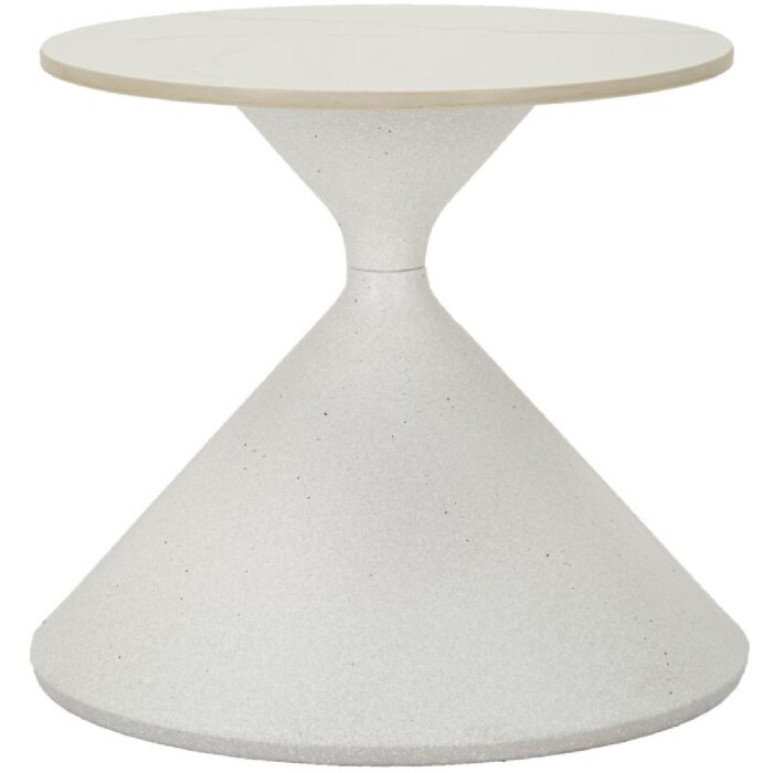 Mesa auxiliar Mauro Ferretti Ø 42x40 cm blanca