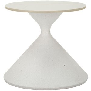 Mesa auxiliar Mauro Ferretti Ø 42x40 cm blanca