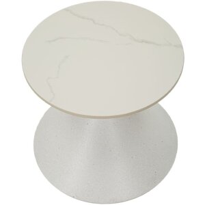 Mesa auxiliar Mauro Ferretti Ø 42x40 cm blanca