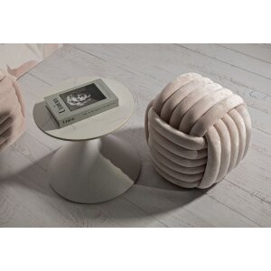 Mesa auxiliar Mauro Ferretti Ø 42x40 cm blanca