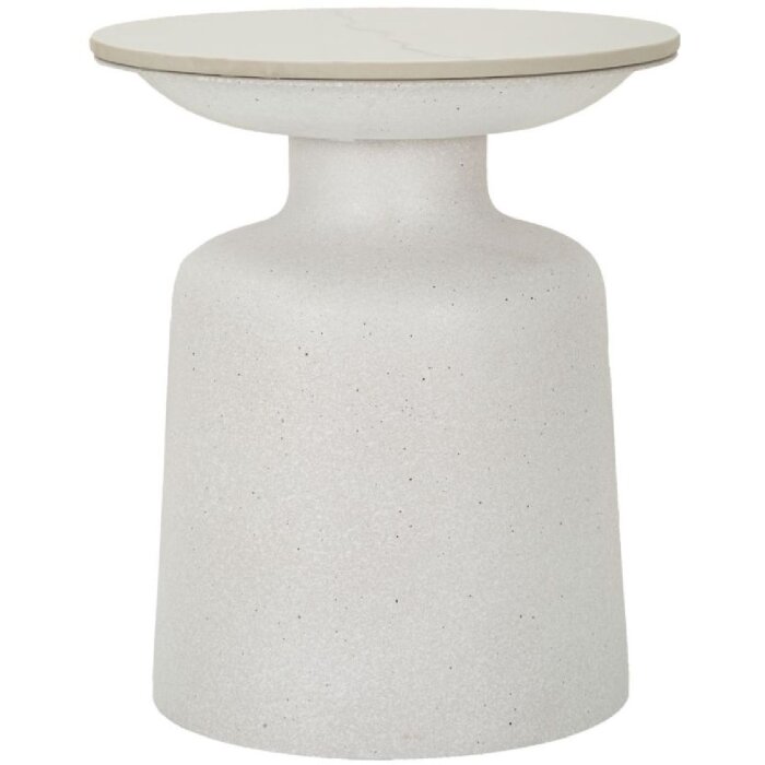 Mauro Ferretti mesa auxiliar Fush Ø 40x47 cm blanco