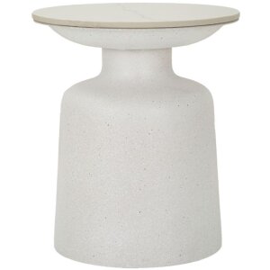Mauro Ferretti mesa auxiliar Fush Ø 40x47 cm blanco