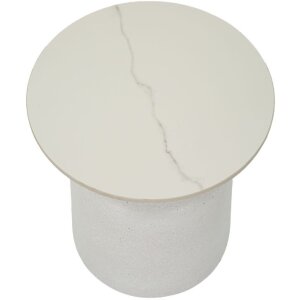Mauro Ferretti mesa auxiliar Fush Ø 40x47 cm blanco