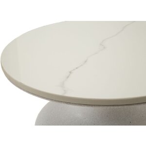 Mauro Ferretti mesa auxiliar Fush Ø 40x47 cm blanco