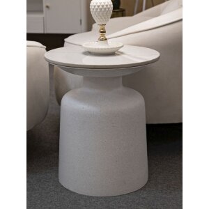 Mauro Ferretti mesa auxiliar Fush Ø 40x47 cm blanco