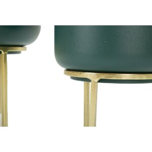 Mauro Ferretti florero Grent Set 2 piezas Ø 20x29-16x24 cm oro verde