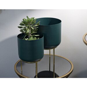 Mauro Ferretti florero Grent Set 2 piezas Ø 20x29-16x24 cm oro verde