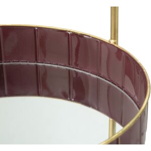 Mauro Ferretti Estante decorativo doble Glam Ø 36,5x34,5x56,5 cm oro burdeos