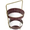 Mauro Ferretti Estante decorativo doble Glam Ø 36,5x34,5x56,5 cm oro burdeos