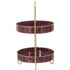 Mauro Ferretti Estante decorativo doble Glam Ø 36,5x34,5x56,5 cm oro burdeos