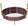 Mauro Ferretti Estante decorativo doble Glam Ø 36,5x34,5x56,5 cm oro burdeos