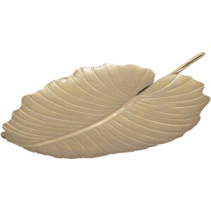 Mauro Ferretti cuenco decorativo hoja 23x2x35,5 cm oro