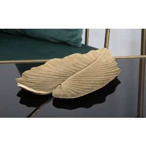 Mauro Ferretti cuenco decorativo hoja 23x2x35,5 cm oro