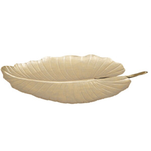 Mauro Ferretti cuenco decorativo hoja 23x2x35,5 cm oro