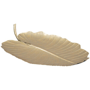 Mauro Ferretti cuenco decorativo hoja 23x2x35,5 cm oro