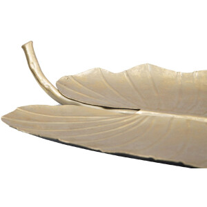 Mauro Ferretti cuenco decorativo hoja 23x2x35,5 cm oro
