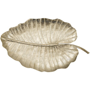 Mauro Ferretti cuenco decorativo hoja 23x2x35,5 cm oro