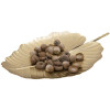 Mauro Ferretti cuenco decorativo hoja 23x2x35,5 cm oro