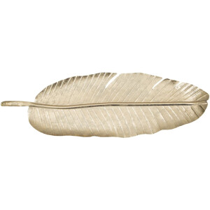 Mauro Ferretti cuenco decorativo hoja 18x2x55 cm oro