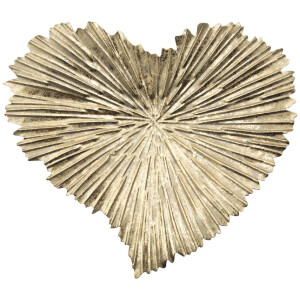 Mauro Ferretti cuenco decorativo corazón 29x5x25 cm oro